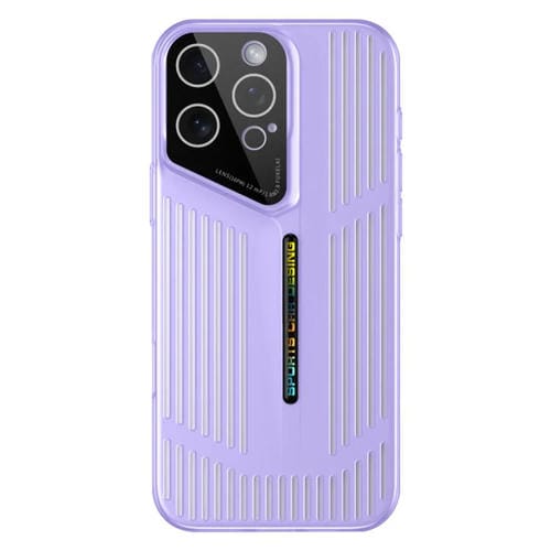 Funda para iPhone 12 Pro, translúcida, esmerilada y hueca, con disipación de calor (morada)