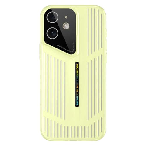 Funda para iPhone 11, translúcida, esmerilada y hueca, con disipación de calor (amarilla)