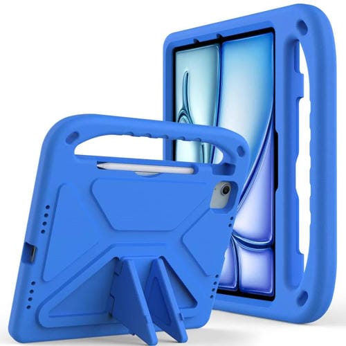 Funda de EVA a prueba de golpes con asa y soporte para iPad Air 11 (2024/2025) (azul)