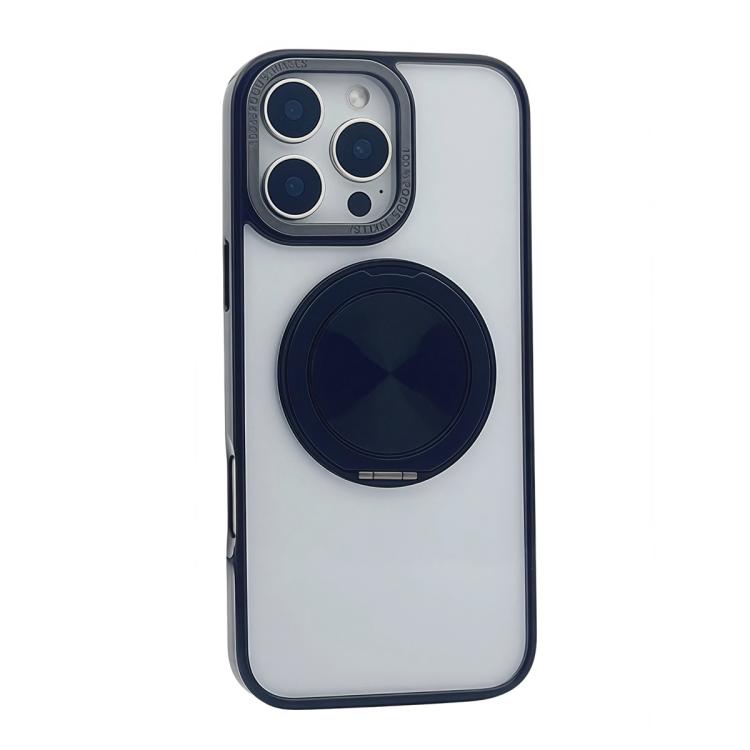 Funda MagSafe semitransparente con rotación de 360 grados para iPhone 16 Pro (negra)