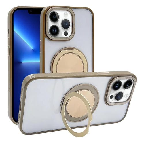 Funda MagSafe semitransparente con rotación de 360 grados para iPhone 13 Pro (dorado desierto)