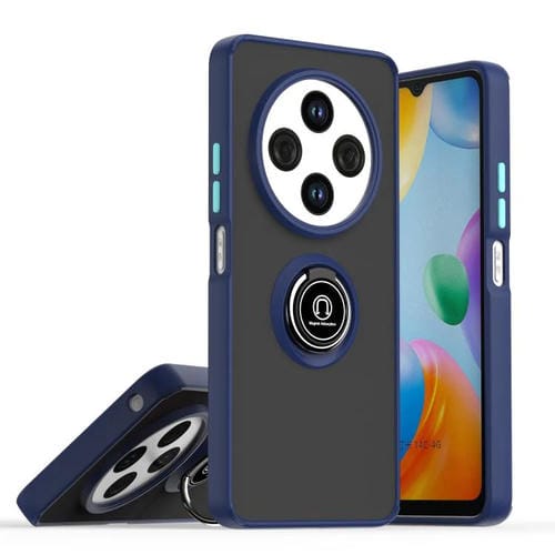 Funda de TPU + PC con anillo para Redmi 14C 4G Q Shadow 1 Series (azul real)
