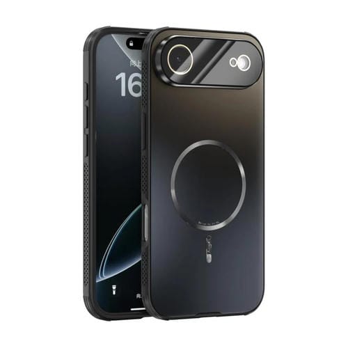 Funda ABEEL MagSafe esmerilada con disipación de calor y película para lente para iPhone 17 Air (negra)