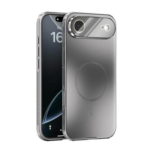 Funda ABEEL MagSafe esmerilada con disipación de calor y película para lente para iPhone 17 Air (plateada)