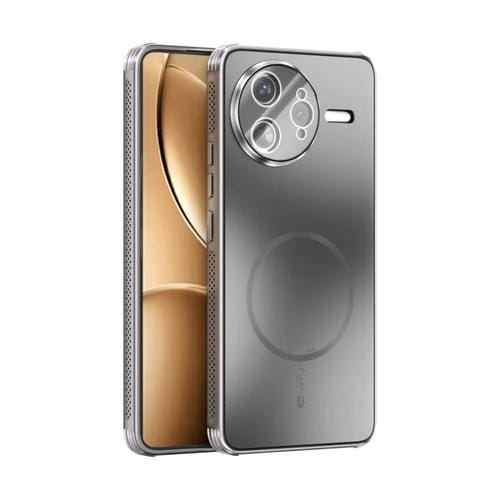 Funda ABEEL MagSafe esmerilada con disipación de calor y película para lente para Redmi K80 Pro 5G (plateada)