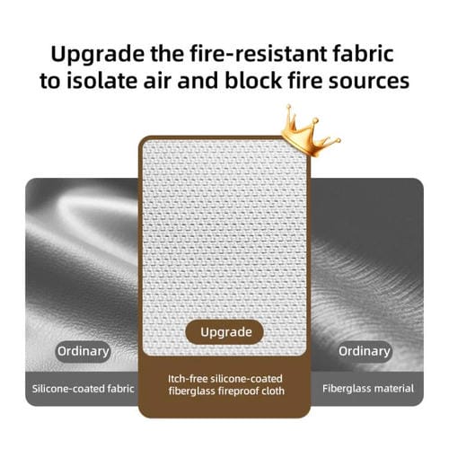 Bolsa de almacenamiento ignífuga MOMAX SR52E para aviones de pasajeros de 1 mundo, tamaño: 218 x 125 mm (gris)