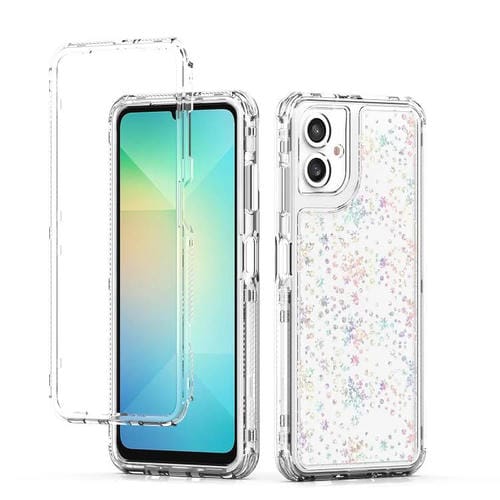 Funda de acrílico transparente con efecto láser para Samsung Galaxy A06 4G (copo de nieve)