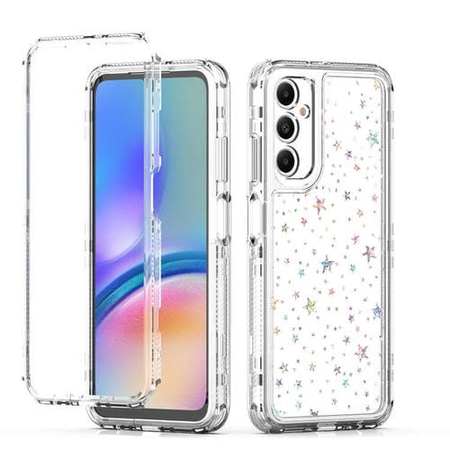 Funda de papel acrílico transparente con láser para Samsung Galaxy A05s (Estrellas)