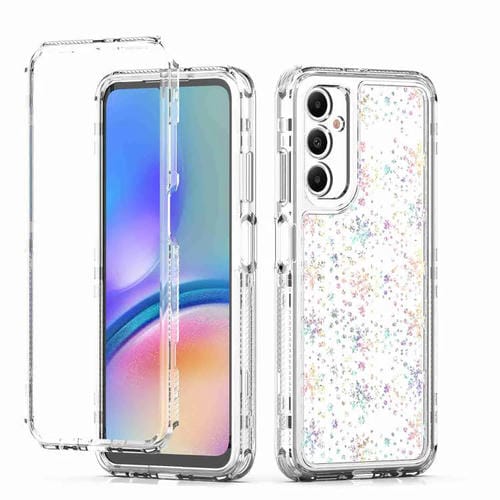 Funda de acrílico transparente con efecto láser para Samsung Galaxy A05s (copo de nieve)