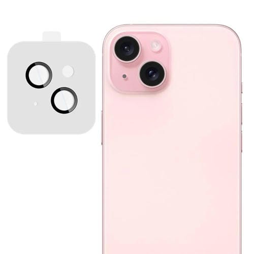 Funda para iPhone 15/15 Plus con película de cristal imak para lente de cámara trasera, versión exclusiva con autoposicionamiento