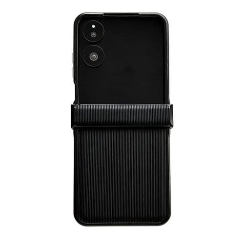 Funda protectora de tres piezas con textura vertical para Xiaomi Mix Flip 2 (negra)