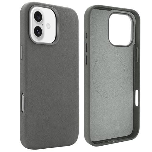Funda VIETAO de piel sintética MagSafe para iPhone 16 (gris oscuro)