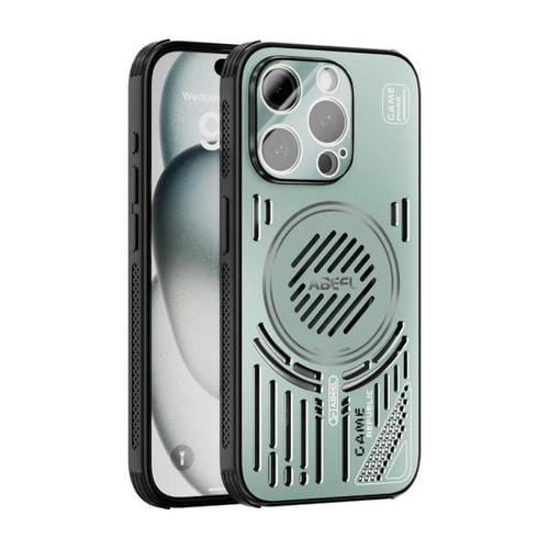 Funda ABEEL Ice Fox Series para iPhone 13 Pro con disipador de calor Magsafe (verde claro)