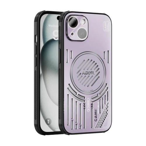 Funda ABEEL Ice Fox Series con disipador de calor magnético para iPhone 14 (rosa y morado)