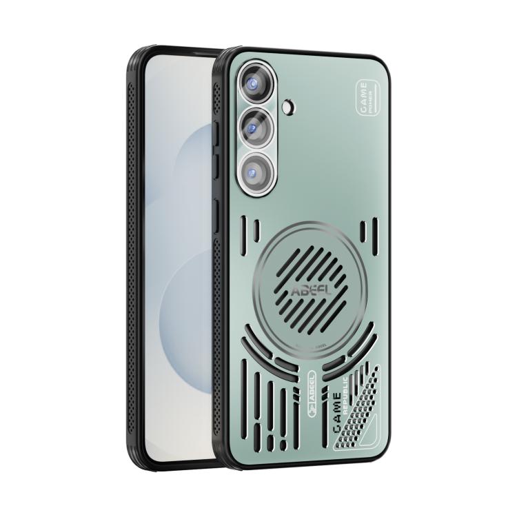 Funda con disipador de calor Magsafe para Samsung Galaxy S25+ 5G ABEEL Ice Fox Series (verde claro)