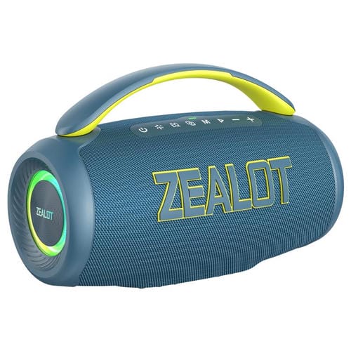 Altavoz Bluetooth portátil Zealot P12 de 60 W con RGB para exteriores (azul)