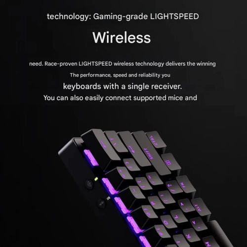 Teclado inalámbrico Logitech G PRO X 60 LIGHTSPEED interruptores ópticos GX-L (Negro)