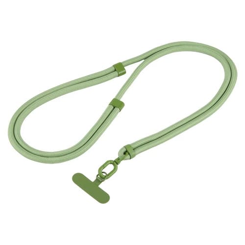 7mm Polyester Solid Color Two-way Adjustable Crossbody Mobile Phone Lanyard with Metal Gasket(Green)