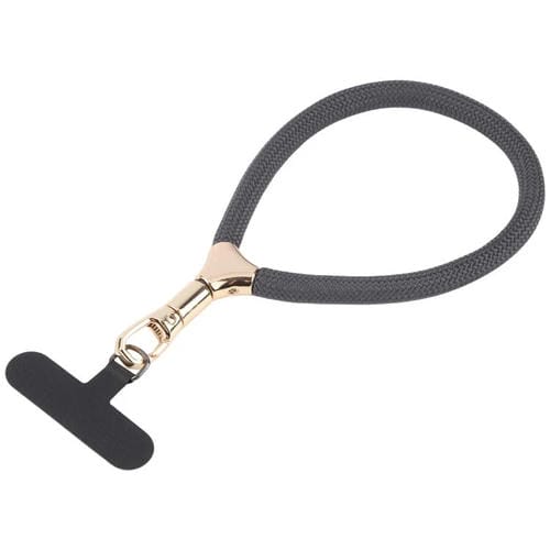 8mm Adjustable Gold Buckle Wrist Short Strap Anti-lost Mobile Phone Lanyard(Charcoal Grey)