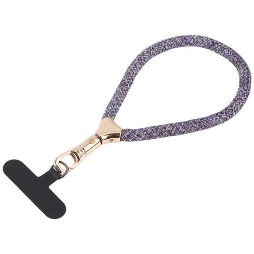 8mm Adjustable Gold Buckle Wrist Short Strap Anti-lost Mobile Phone Lanyard(Grey Colorful)