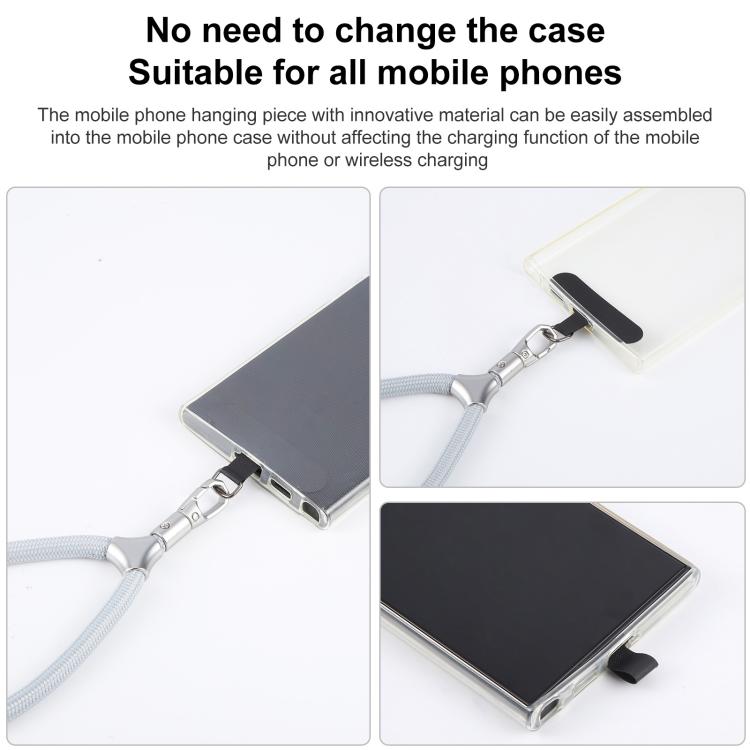 8mm Adjustable Silver Buckle Wrist Short Strap Anti-lost Mobile Phone Lanyard(Orange Colorful)