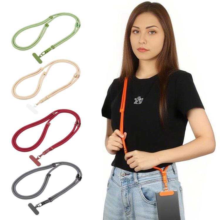 7mm 3 in 1 Threaded Adjustable Crossbody Mobile Phone Lanyard(Space Grey)