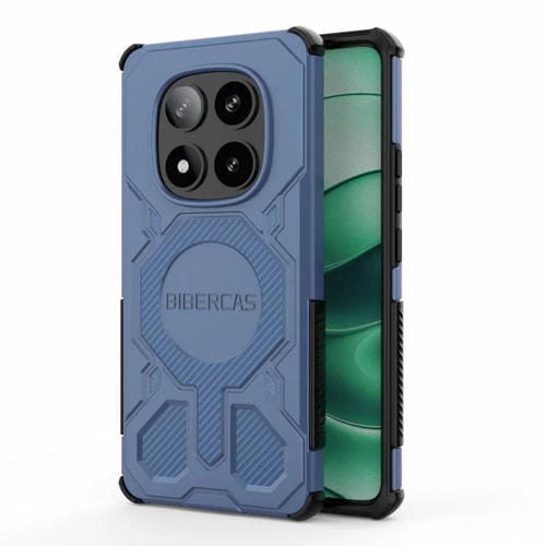 Funda BIBERCAS Real Color Series MagSafe a prueba de golpes para Redmi Note 14 Pro 5G (azul)