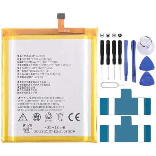 Batería de repuesto Li3933T44P6h756346 de 3320 mAh para ZTE Axon 7 / 7S A2017