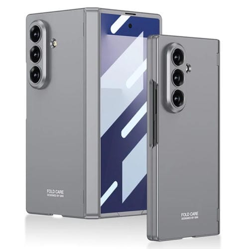 Funda GKK con bisagra magnética integrada y cubierta completa para Samsung Galaxy Z Fold7 5G (gris montaña)