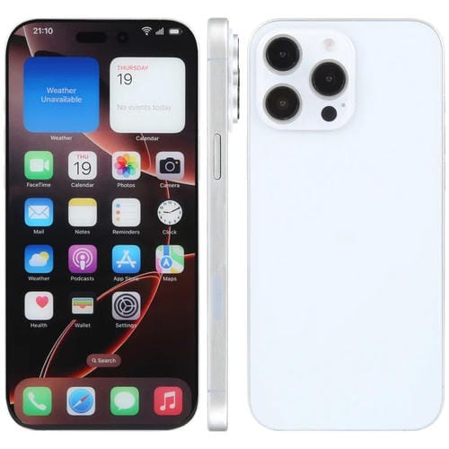 Modelo de Pantalla Falsa sin Función con Pantalla a Color para iPhone 16 Pro Max (Blanco)