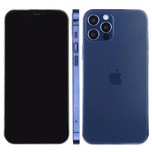 Para iPhone 12 Pro, pantalla negra, modelo de pantalla ficticia falsa que no funciona, versión ligera (azul aguamarina)