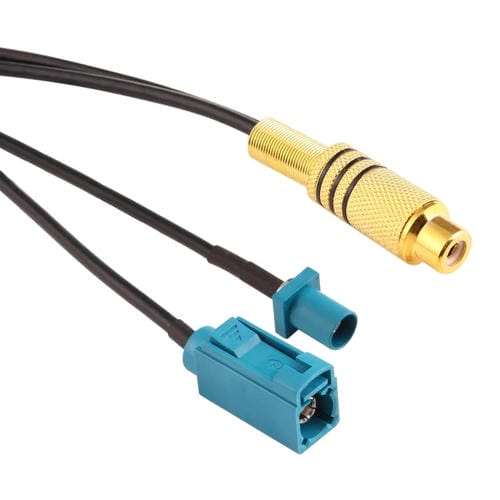 Cable RG174 15 cm RCA Hembra a Fakra Macho y Fakra Z Tipo Hembra con Resorte