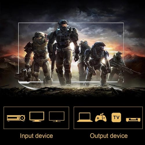 Cable HDMI 2.0 de Alta Velocidad 60 cm 4K x 2K Ángulo Recto 270 Grados Macho a Macho con Ethernet (Negro)