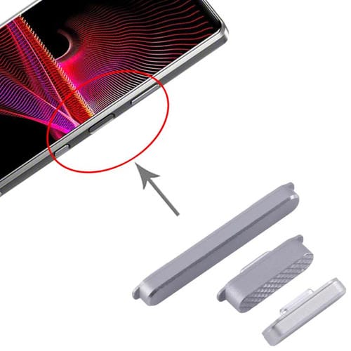 Ein- / Ausschalttaste und Original-Lautstärkeregler Sony Xperia 1 III (Grau)