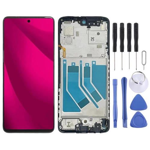 Full Screen T-Mobile Revvl 7 Pro with Frame (Black)