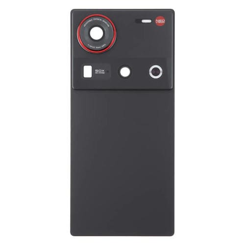 Couvercle arrière en verre de batterie avec couvercle pour objectif d'appareil photo pour ZTE Nubia Z70 Ultra NX733J NX736J (Noir)