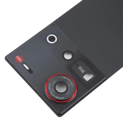 Couvercle arrière en verre de batterie avec couvercle pour objectif d'appareil photo pour ZTE Nubia Z70 Ultra NX733J NX736J (Noir)