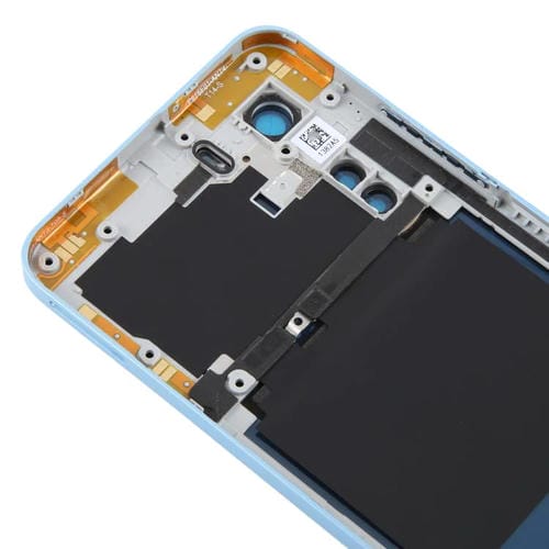 Back Battery Cover Plastic with Central Frame and Camera Lens Cover for ZTE Axon 40 Lite (Blue)