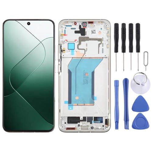 Pantalla Completa Original AMOLED con Marco para Xiaomi 14 (Plata)