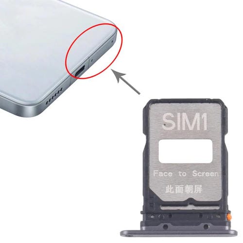 SIM Card Tray Xiaomi Poco F7 Pro (10 Units) (Black)