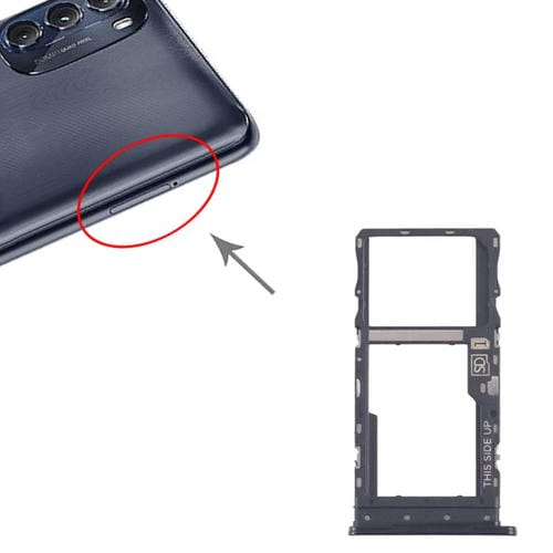 SIM Card and Micro SD Tray Motorola Moto G 2022 (10 Units) (Black)