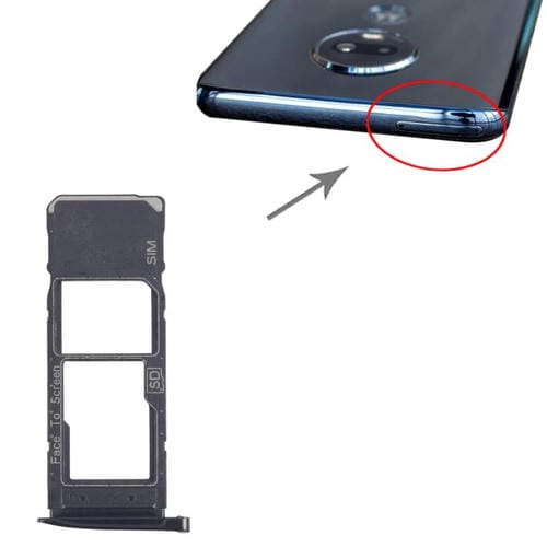 SIM Card and Micro SD Tray Motorola Moto G7 Plus (Black) (10 Units)