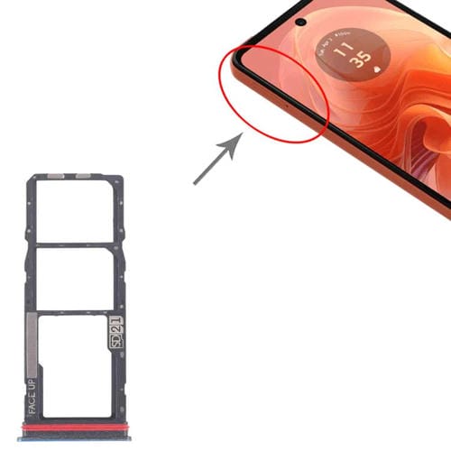 Bandeja para tarjeta SIM original (10 unidades) + bandeja para tarjeta SIM + bandeja para tarjeta Micro SD (azul) para Motorola Moto G04