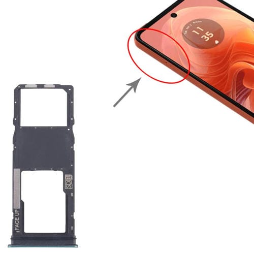 Plateau Carte SIM et Micro SD Motorola Moto G04 (Vert) (10 Unités)