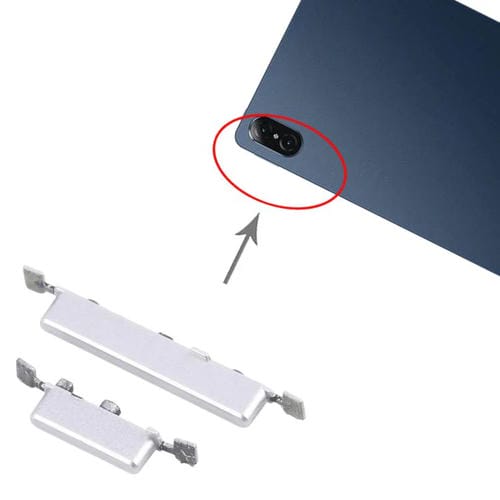 Pulsante di accensione e controllo del volume per Honor V7 Pro BRT-W09 (Argento)