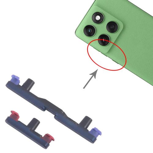 Para Motorola Edge 60 10 pares de botones de encendido y control de volumen (azul)