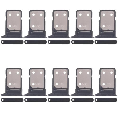 Bandeja para tarjeta SIM original (10 unidades) para OPPO Reno8 5G CPH2359 (negro)