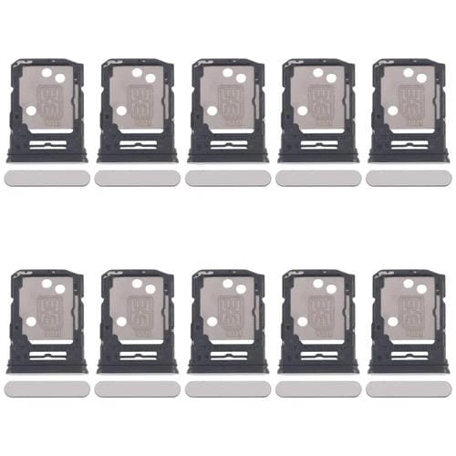 Bandeja para tarjeta SIM original OPPO Reno12 Pro CPH2629 (10 unidades) + bandeja para tarjeta SIM/tarjeta Micro SD (plateada)