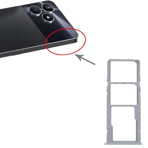 Bandeja para tarjeta SIM original Realme C51 RMX3830 (10 unidades) + bandeja para tarjeta SIM + bandeja para tarjeta Micro SD (verde)