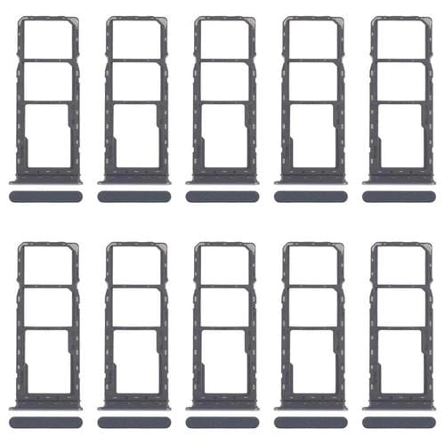 Para Realme C65 4G RMX3910, 10 bandejas SIM originales + bandeja para tarjeta SIM + bandeja para tarjeta Micro SD (negra)